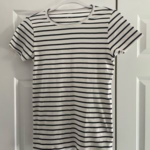 Black and white striped tee